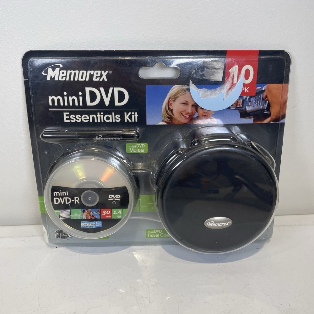 Memorex mini DVD-R 30 min  10-Pack w/ Travel Case